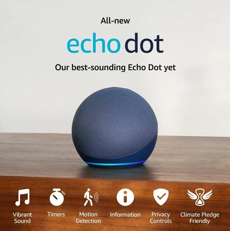 Echo Dot 5ta Generación Azul (Sinpe, Efectivo, Deposito)